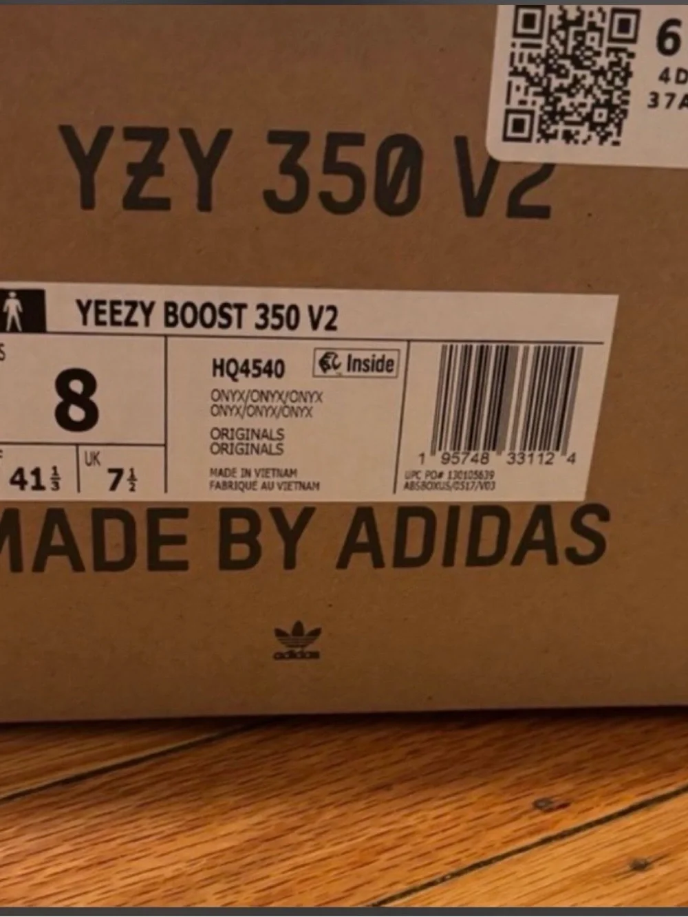 Black Adidas Yeezy 350 V2 Sneakers